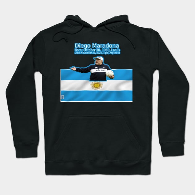 Diego Maradona T-Shirt Hoodie by HR